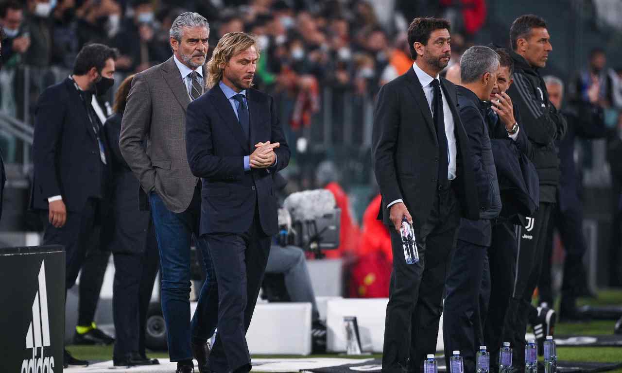 Agnelli con Arrivabene e Nedve