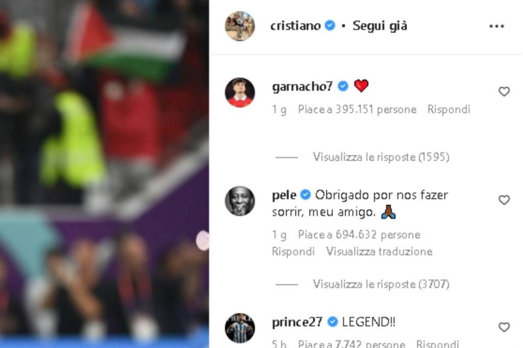 Pelé Instagram CR7